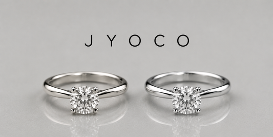 Natural white gold vs rhodium-plated white gold engagement rings — handcrafted fine jewellery by JYOCO